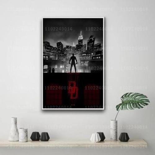 D¿¿cor d'affiche en toile de film Daredevil Punisher,mpression murale Poster pour salon chambre ¿¿ coucher d¿¿cor sans cadre(80*120cm)