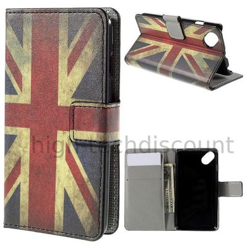 Housse Etui Coque Portefeuille Pu Cuir Pour Wiko Sunset 2 + Film Ecran - Uk