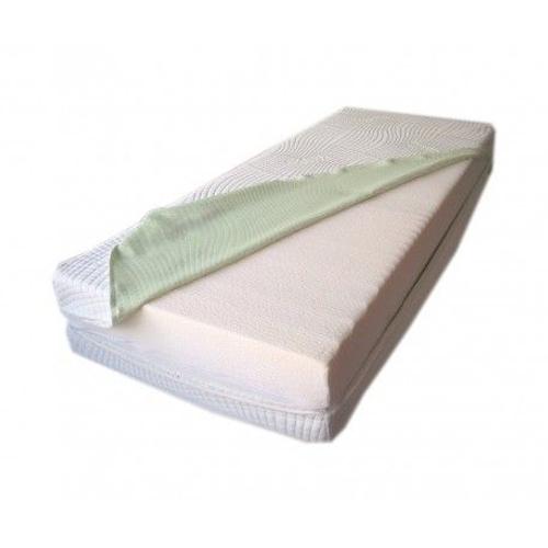 Matelas Mémoire 80x200 "3 Couches" 25cm D'épaisseur, Déhoussable Aloe Vera E.C. "Apollon", A Onde 9 Zones Style,