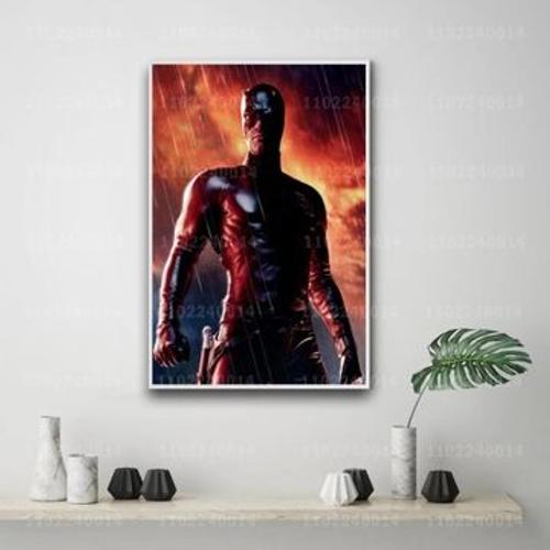 D¿¿cor d'affiche en toile de film Daredevil Punisher,mpression murale Poster pour salon chambre ¿¿ coucher d¿¿cor sans cadre(80*120cm)