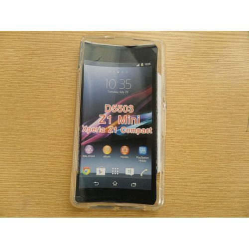 Etui Housse Coque Silicone Sline Sony Xperia Z1 Compact Blanc Dreamshop75®
