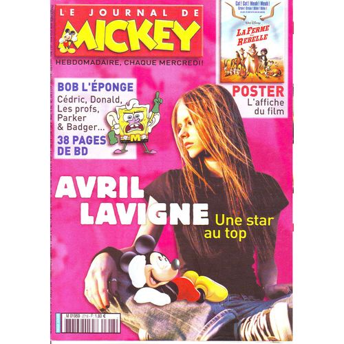 Le Journal De Mickey  Steeve Estatof 2 Pages / Avril Lavigne Couverture + 2 Pages / Poster Geant Affiche Du Film La Ferme Se Rebelle / Fiche Collector Anastacia & Gary Oldman 2718