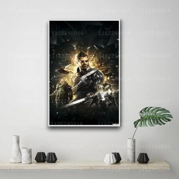 Affiche du jeu de la rvolution humaine Deus Ex sur toile,m...