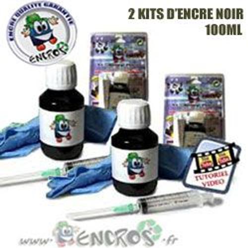RECHARGE ENCRE- HP60 Pack X2 kits Encre Noir
