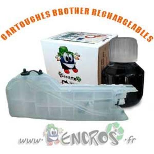 RECHARGEABLE- Cartouche Rechargeable CISS Brother LC123/LC127/LC129 noir