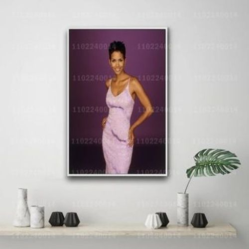 Affiche d¿¿corative sur toile acteur Halle Berry,mpression murale Poster pour salon chambre ¿¿ coucher d¿¿cor sans cadre(80*120cm)