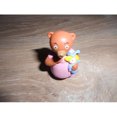 Figurine Petit Ours Brun : Petite Soeur Avec Sa Poupée