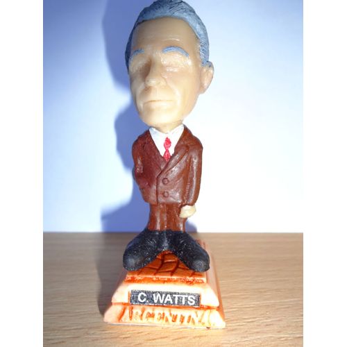 Charlie Watts 1  (Rolling Stones) Petite Statuette Caricaturale En Resine 3x7.5 Cm Made In Argentina