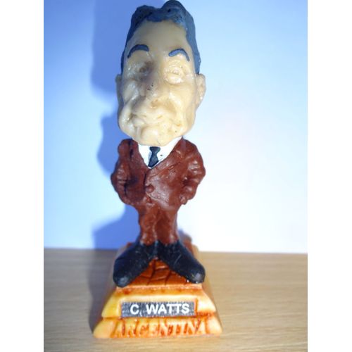 Charlie Watts 2  (Rolling Stones) Petite Statuette Caricaturale En Resine 3x7.5 Cm Made In Argentina