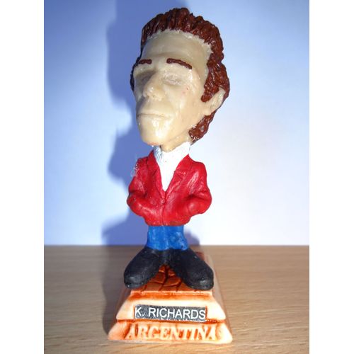 Keith Richards (Rolling Stones) Petite Statuette Caricaturale En Resine 3x7.5 Cm Made In Argentina