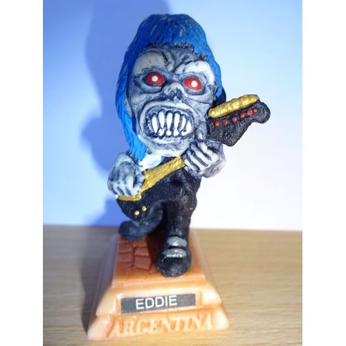 Eddie (Iron Maiden) Petite Statuette Caricaturale En Resine 3x7.5 Cm Made In Argentina