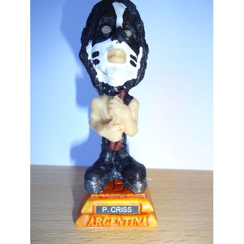 Peter Criss (Kiss) Petite Statuette Caricaturale En Resine 3x7.5 Cm Made In Argentina