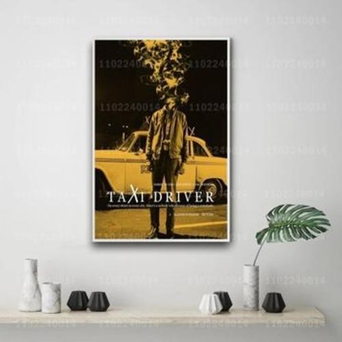 Affiche en toile Taxi Driver, affiche d¿¿corative du film,mpression murale Poster pour salon chambre ¿¿ coucher d¿¿cor sans cadre(80*120cm)