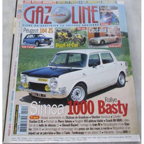 Gazoline - Volume 12 - N°125 - Juillet 2006 - Simca 1000 Rallye Basty