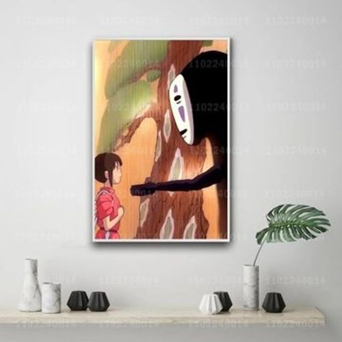 Affiche d¿¿corative sur toile dessin anim¿¿ Manga chihiro,mpression murale Poster pour salon chambre ¿¿ coucher d¿¿cor sans cadre(80*120cm)