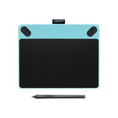 Wacom Intuos Comic Small - Numériseur - droitiers et gauchers - 15.2 x 9.5 cm - multitactile - électromagnétique - 4 boutons - filaire - USB - Bleu menthe