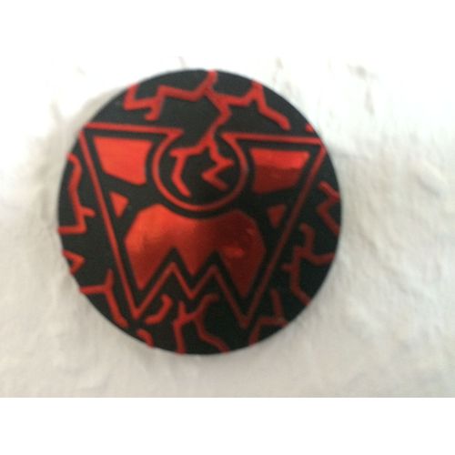 Jeton Pokemon - Jeton De La Team Magma - Rouge Et Noir -