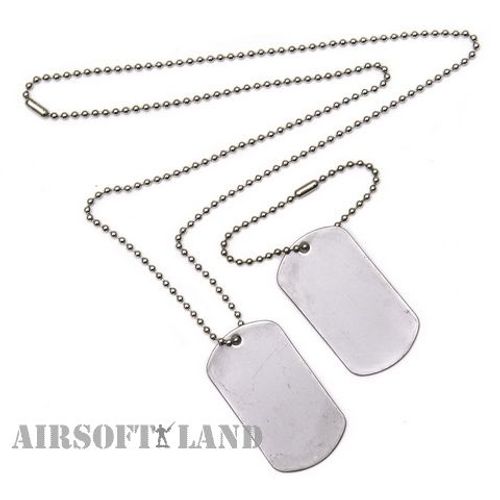 Plaque D'identit Militaire Acier Avec Silencieux - Miltec
