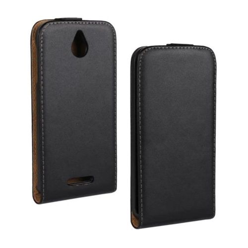 Etui Slim Luxy Cuir Noir Pour Htc Desire-510 Rabat Vertical