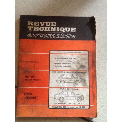 Revue Technique Automobile Ford Escort 272 310