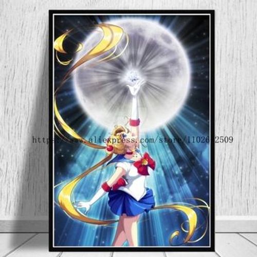 Affiche en toile Anime Sailor _ Moon, affiches obra,mpression murale Poster pour salon chambre ¿¿ coucher d¿¿cor sans cadre(80*120cm)