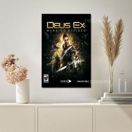 Affiche pla de jeu de la r¿¿volution humaine Deus Ex sur toile,mpression murale Poster pour salon chambre ¿¿ coucher d¿¿cor sans cadre(80*120cm)