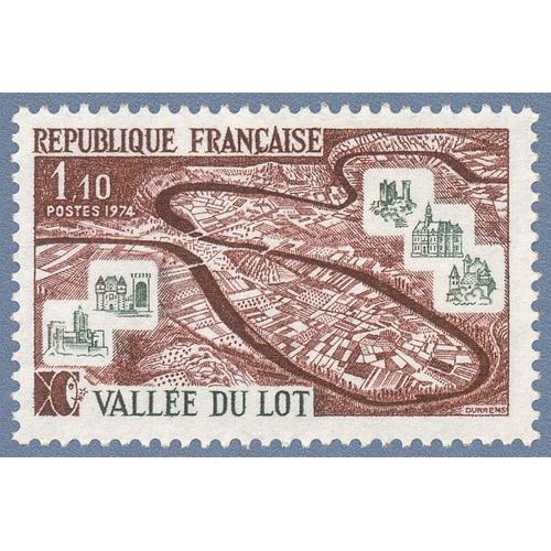  Timbre De 1974 La Vallée Du Lot  Y&t 1807 Neuf 1974