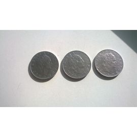 Lot De 3 Pieces De 50 Lire. Italie.