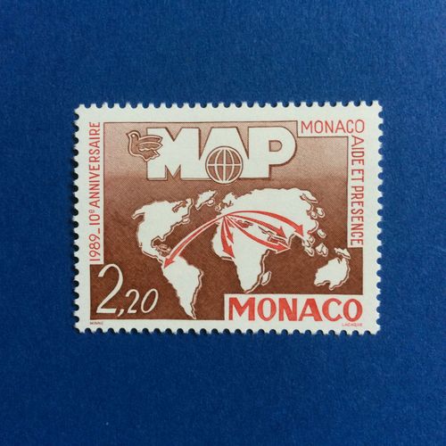 Monaco - 10ème Anniversaire De L'association Humanitaire Map