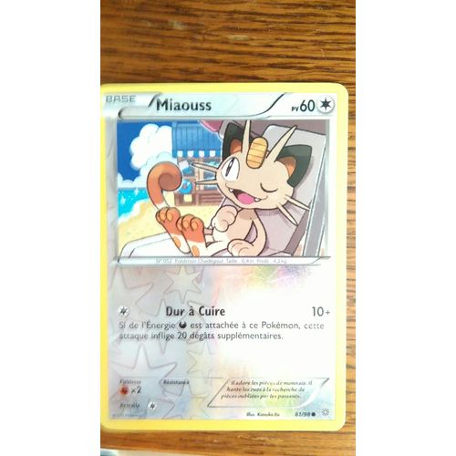 Carte Pokémon 61/98 Miaouss Rivers 60 Pv