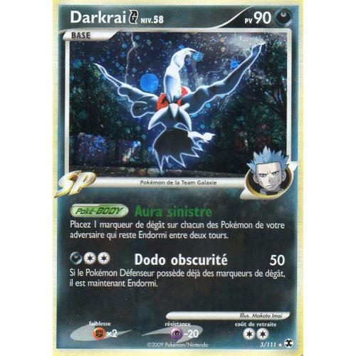 Carte Pokémon 3/111 Darkrai 90 Pv Platine Rivaux Émergeants Neuf Fr