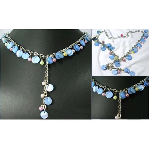 Collier En Perles De Nacre Neuf