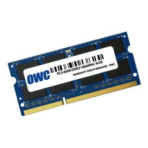 Other World Computing - DDR3 - module - 8 Go - SO DIMM 204 broches - 1066 MHz / PC3-8500 - CL7 - 1.5 V - mémoire sans tampon - non ECC