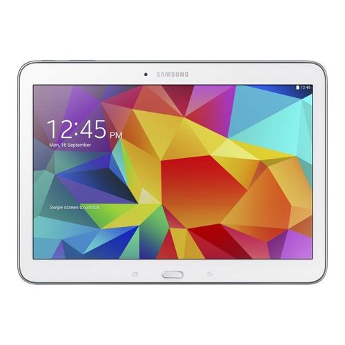 Samsung Galaxy Tab 4 - Tablette - Android 4.4 (KitKat) - 16 Go - 10.1" TFT ( 1280 x 800 ) - Appareil-photo arrière+ appareil-photo avant - hôte USB - Logement microSD - Wi-Fi, Bluetooth - blanc