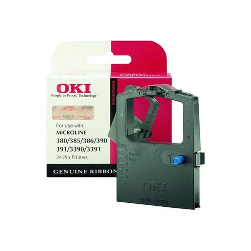OKI - 1 - noir - ruban d'impression - pour Microline 3390, 3391, 380, 385, 390, 390 Elite, 391