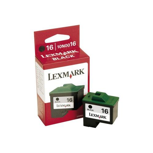Lexmark Cartridge No. 16 - Noir - originale - cartouche d'encre - pour i3; X11XX, 12XX, 22XX, 74, 75; Z13, 23, 24, 25, 33, 34, 35, 51X, 60X, 61X, 64X