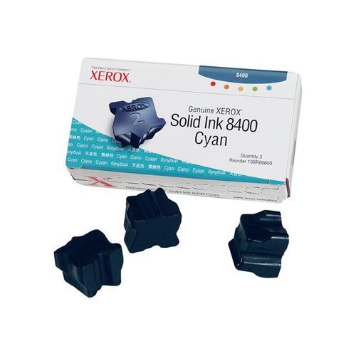 Xerox Genuine Xerox - 3 - cyan - encres solides - pour Phaser 8400B, 8400DP, 8400DT, 8400DX, 8400N, 8400SB, 8400SDP, 8400SDX, 8400SN