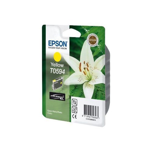 Epson T0594 - 13 ml - jaune - originale - blister - cartouche d'encre - pour Stylus Photo R2400