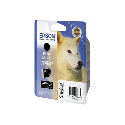 Epson T0961 - 11.4 ml - photo noire - originale - blister - cartouche d'encre - pour Stylus Photo R2880
