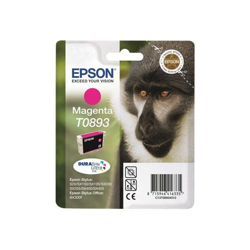 Epson T0893 - 3.5 ml - magenta - originale - blister - cartouche d'encre - pour Stylus S21, SX100, SX105, SX115, SX200, SX215, SX400, SX405, SX415; Stylus Office BX300