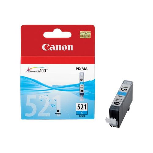 Canon CLI-521C - 9 ml - cyan - originale - réservoir d'encre - pour PIXMA iP3600, iP4700, MP540, MP550, MP560, MP620, MP630, MP640, MP980, MP990, MX860, MX870