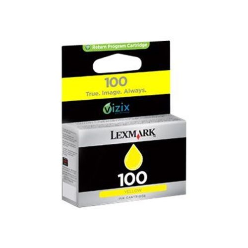 Lexmark Cartridge No. 100 - Jaune - originale - cartouche d'encre LCCP, LRP - pour Lexmark Prevail Pro704, Value Ink Prevail Pro709, Value Ink Prospect Pro209
