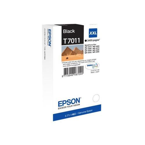 Epson T7011 - Taille XXL - noir - originale - blister - cartouche d'encre - pour WorkForce Pro WP-4015 DN, WP-4095 DN, WP-4515 DN, WP-4525 DNF, WP-4595 DNF