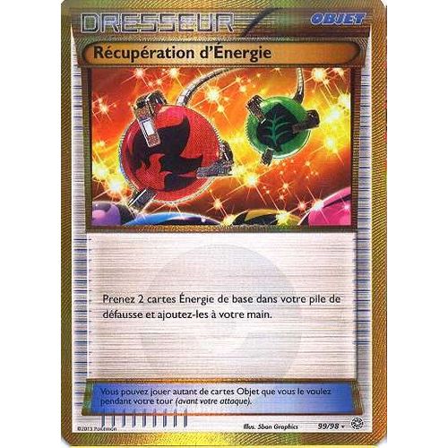 Carte Pokemon Récupération D'énergie Secrete 99/98 Xy7 Origines Antiques 