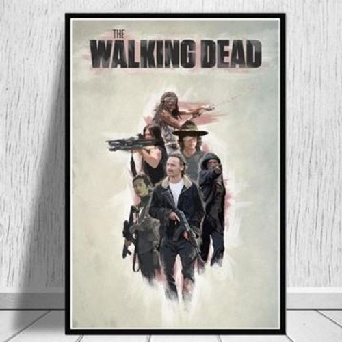 Affiche en toile The Walking Dead,mpression murale Poster pour salon chambre ¿¿ coucher d¿¿cor sans cadre(90*130cm)