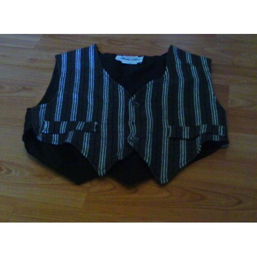 Gilet Ceremonie Juke Box Noire Taille 6 Ans ....