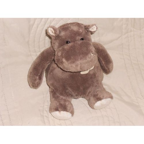 Doudou Peluche Boule Ours Marron Hippopotame 24 Cm - Histoire D'ours