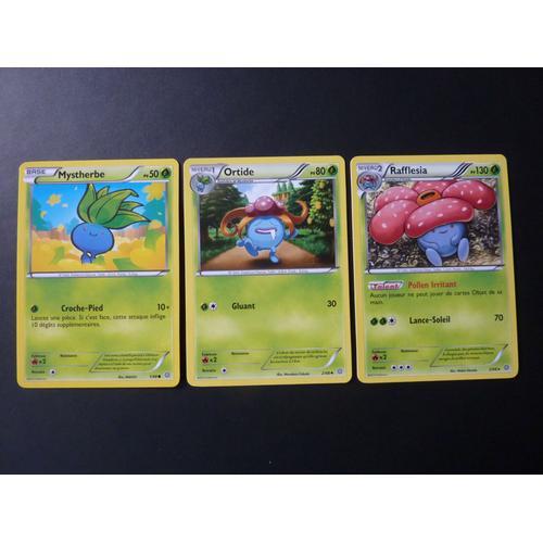 Mystherbe 1/98 Ortide 2/98 Rafflesia 3/98 - Pokemon Xy Origines Antiques 