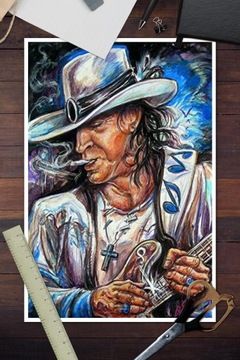 Affiche en toile double problme Stevie Ray Vaughan,mpressi... - 4