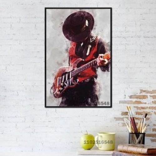 Affiche en toile double probl¿¿me Stevie Ray Vaughan,mpression murale Poster pour salon chambre ¿¿ coucher d¿¿cor sans cadre(90*130cm)